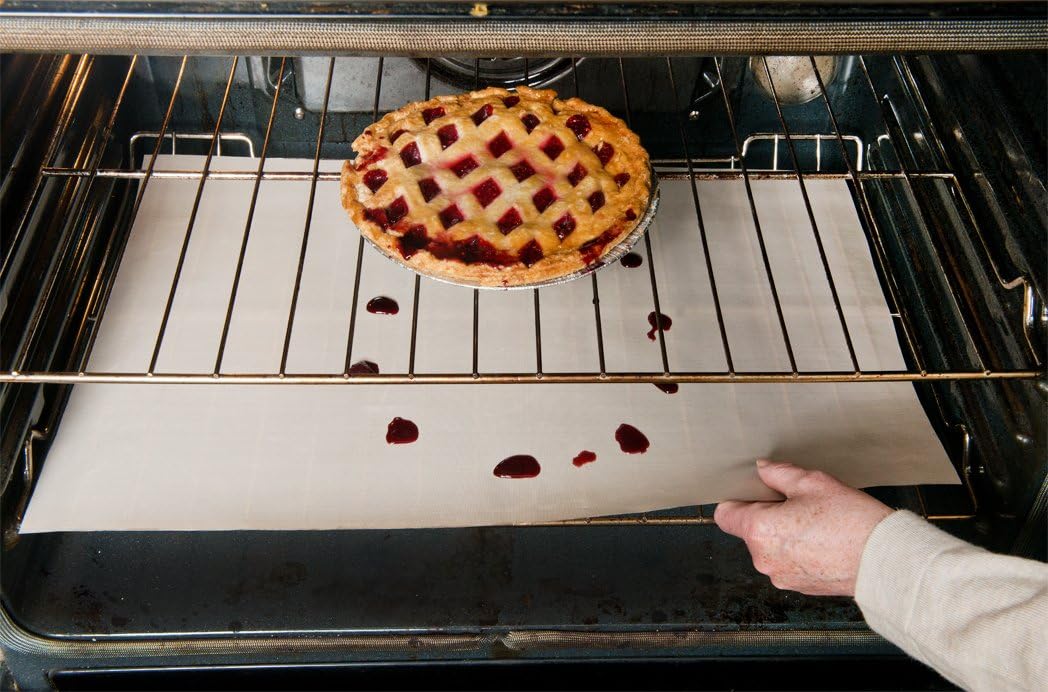 Evelots Large Oven Rack Liners Non Stick Fiberglass 400 Degrees Easy To Cut, Set of 2