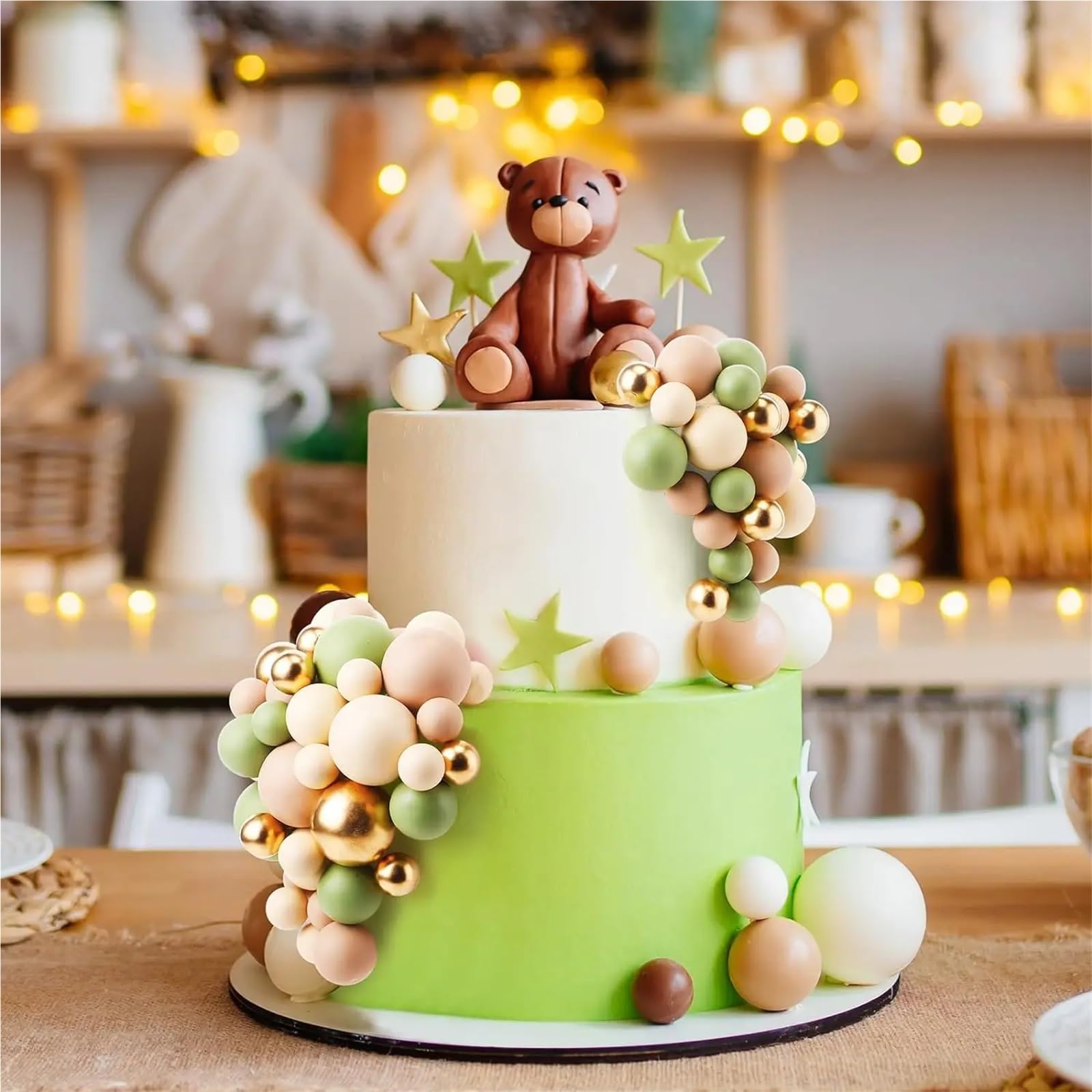 Lot de 288 mini ballons en mousse pour décoration de gâteau de Noël, d'anniversaire, fête prénatale, anniversaire de mariage (couleur A)