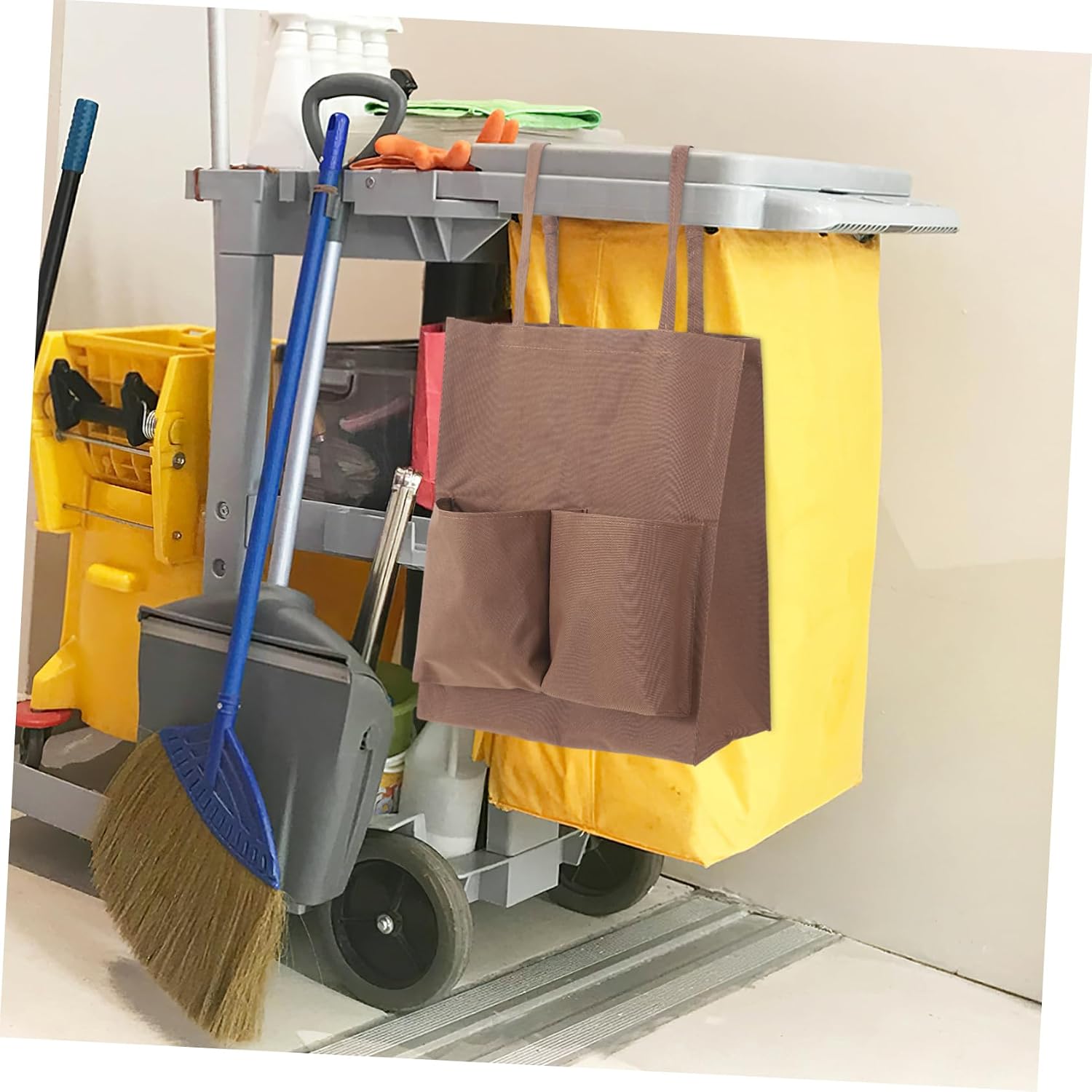 Replacement Janitorial Bags Cleaning Cart Pouch for Hotel Room Restaurant
