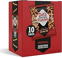 Dot's Pretzels Original Seasoned Pretzel Twists, Healthy Kids Snacks, 1oz Grocery Sized Bag (10 Count)