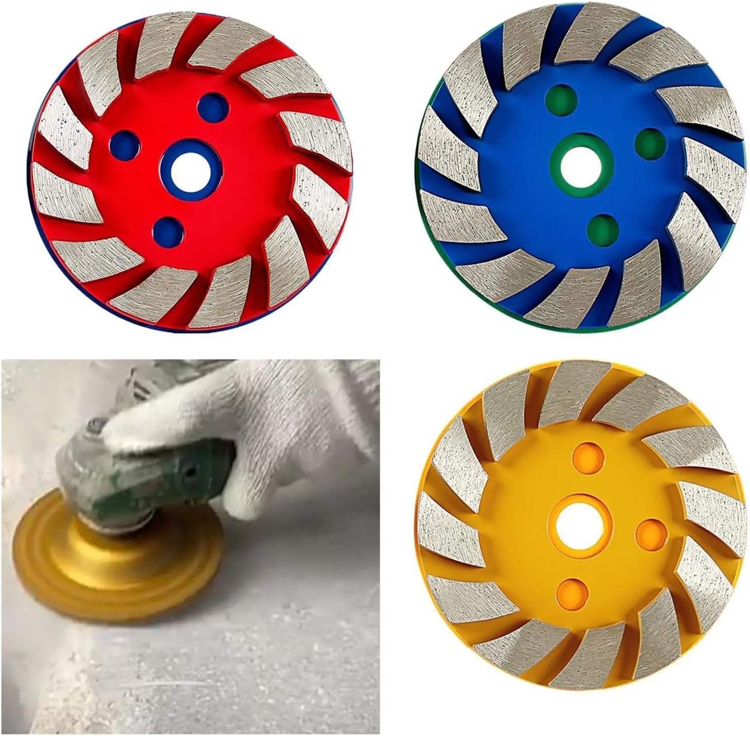 Angle Grind Accessories with Diamond Grinding Disc for Cement Work(Yellow)