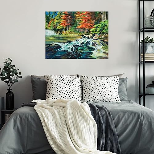 Miniatura 2 de Fine Art Canvas Lienzo decorativo para pared con diseño de río I por el artista Andy Beauchamp para sala de estar, dormitorio, baño, cocina,