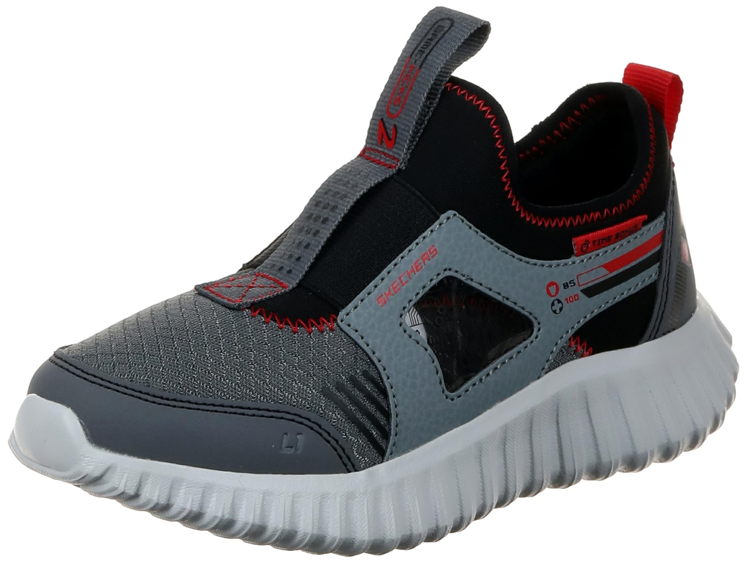 Skechers Depth Charge 2.0-Techno Point, Zapatillas Uni-niños, Gris Multicolor, 3.5 Big Kid