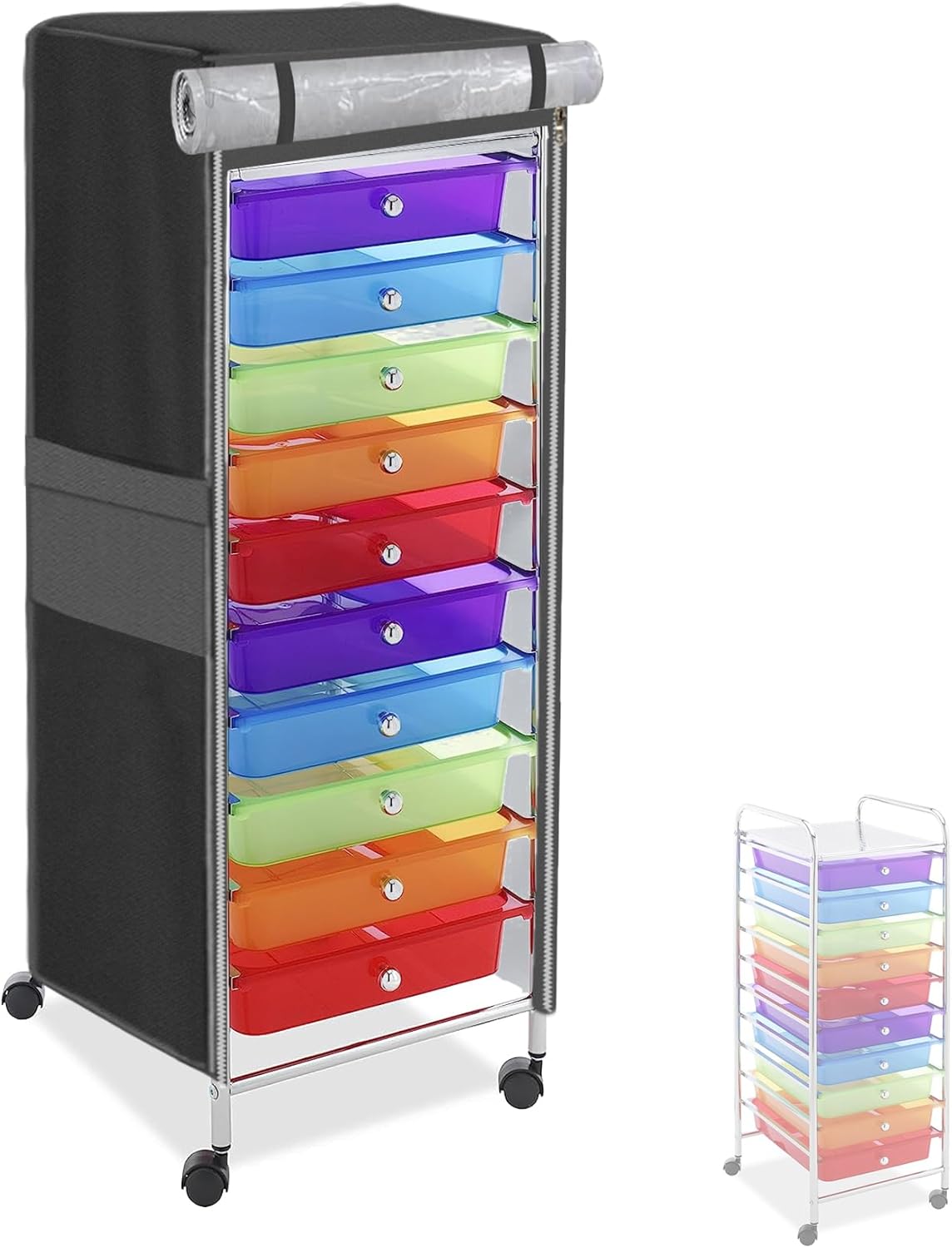 Comprar Utility Cart Cover,15 Drawer Rolling Cart Cover，Fits Racks 25