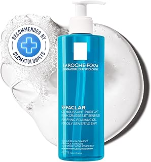 La Roche-Posay Face Cleanser Purifying Foaming Gel Effaclar +M 400ml, Treats Pimples & Blackheads in Oily Acne-Prone Sensi...