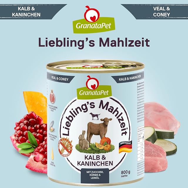 Foto 4 de 7 de GranataPet Liebling's Mahlzeit Kalb & Kaninchen, alimento húmedo para Perros