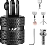 NEEWER Action Camera Tripod Mount Adapter with 1/4"-20 Screw Aluminum Alloy Accessories Compatible with Insta360 X5 X4 X3 GoPro Hero 13 12 DJI Osmo Action 5 Pro 4 3 AKASO APEMAN, GP-81