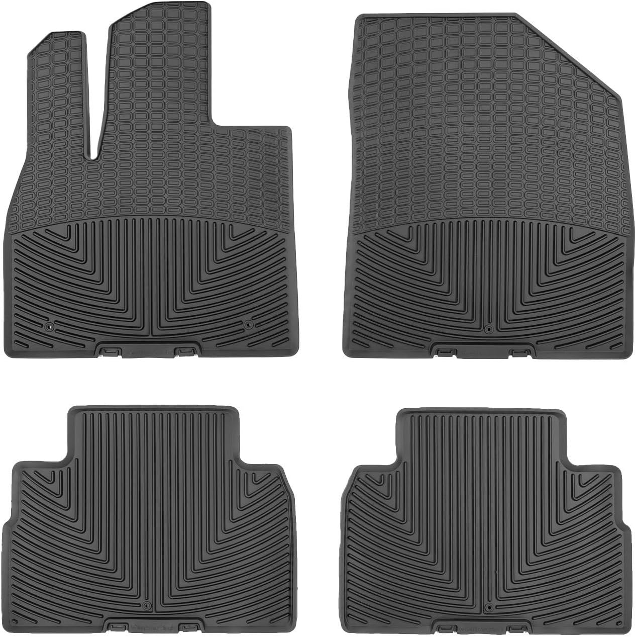 WeatherTech All-Weather Floor Mats for Hyundai Palisade 1st & 2nd Row (W639-W640), Black