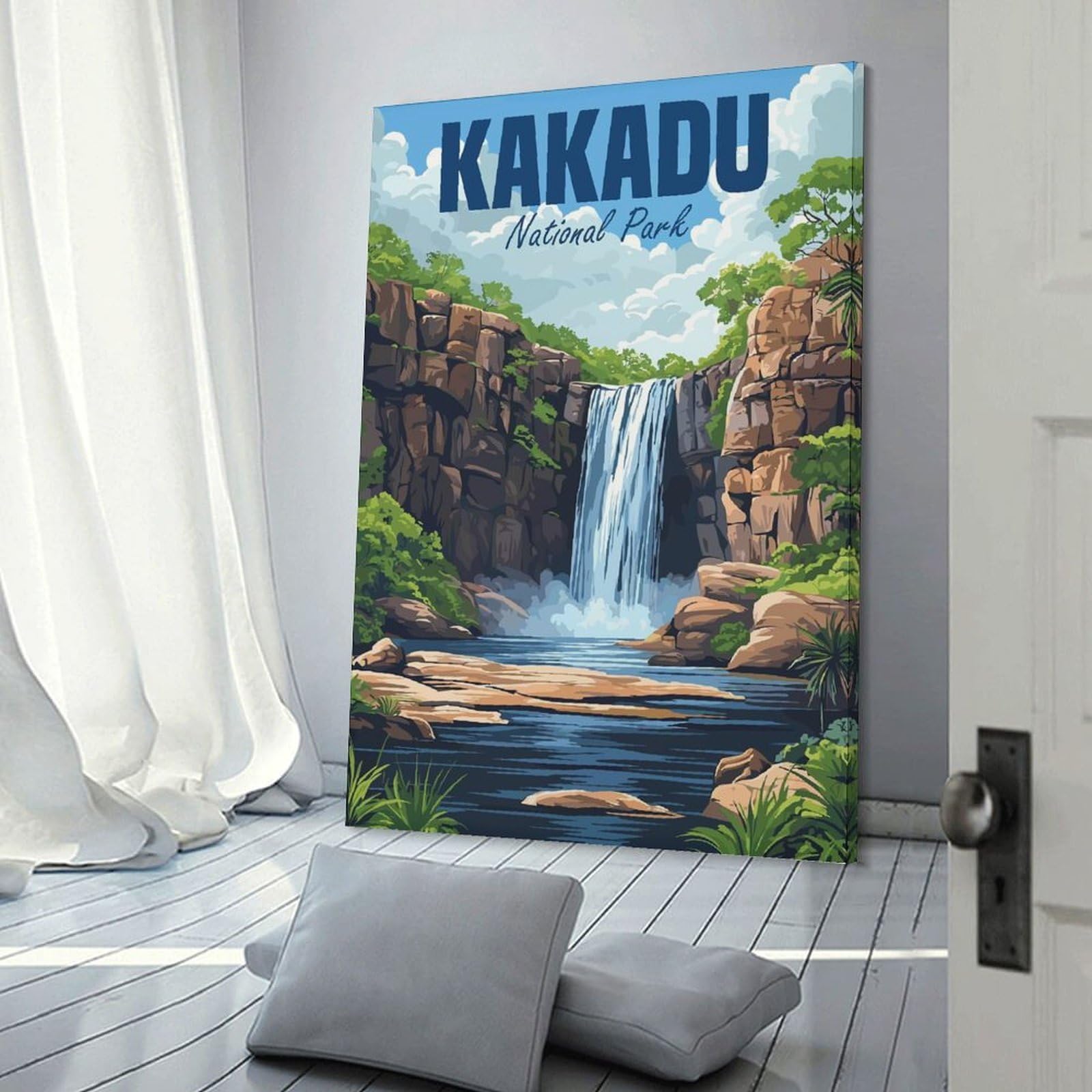 Junmoney Kakadu National Park Canvas Wall Decor, 24x36inch(60x90cm), for Lounge Decor, Bedroom Walls Or Flats, Eye Catching Artwork for Blank Walls