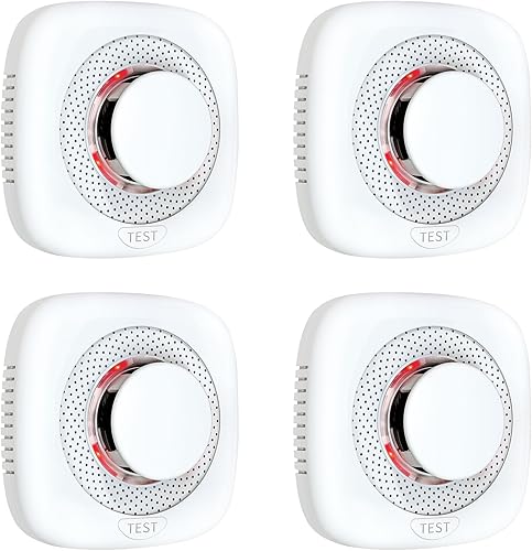 Miniatura 9 de Detector de Humo, Alarmas de Incendio Detectores de Humo, Detector de Humo con Batería, Detectores de Humo Portátiles con Indicador LED, MY-S05, 1