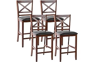 Costway Set of 4 Bar Stools: Modern Elegance for Your Kitchen