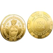 2 Pack Double Side Heads and Tails Coin, Plated Gold