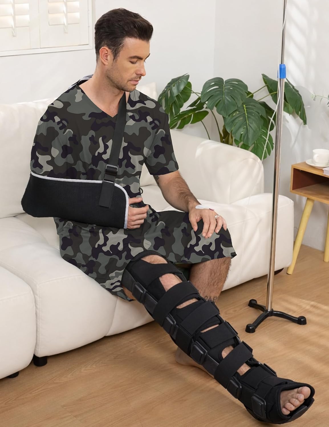 Men's Hospital Gown Open Back - Reusable Patient Gown with Shoulder Tie Closure - Comfortable Hospital Gowns for Men - Image 4