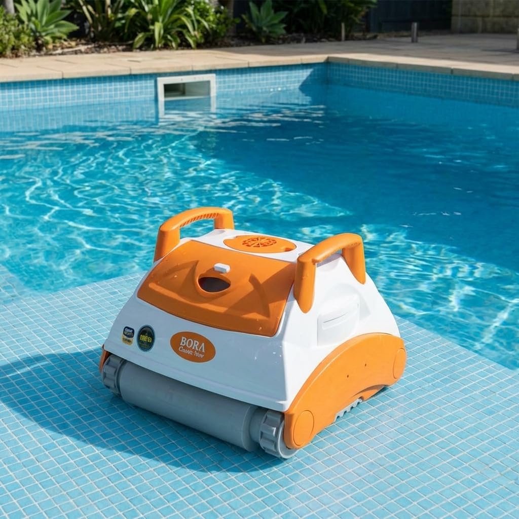 Suinga Robot limpiafondos automatico Bora Classic | para Suelos de Piscina | Cobertura 60 m² y Limpieza eficaz