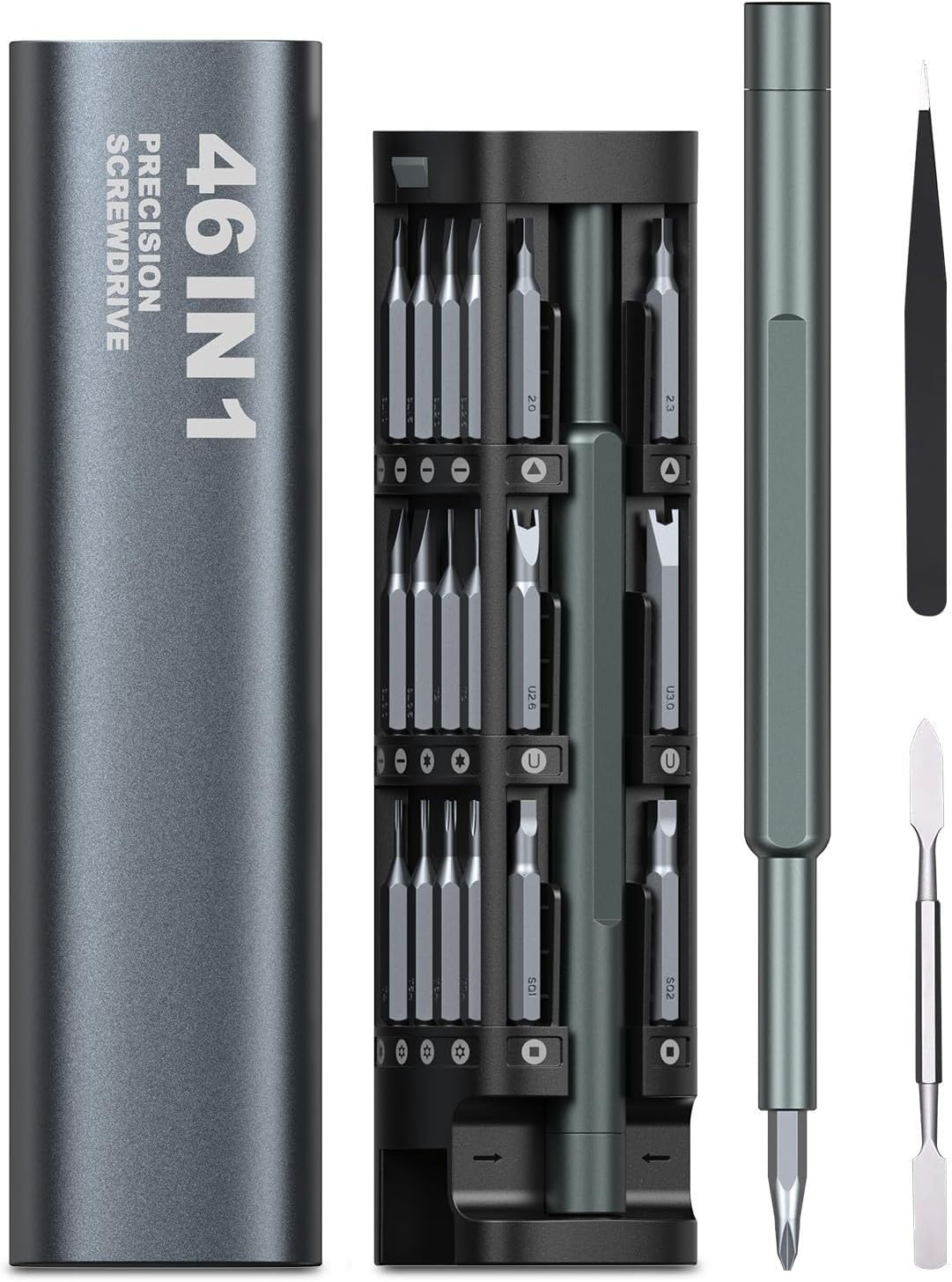 ORIA Precision Screwdriver Set, 46 in 1 Magnetic Screwdriver Set with 42 Bits, Magnetic Storage Case, Electronics Repair Tool Kit for Phone, Laptop, Watch, Eyeglasses