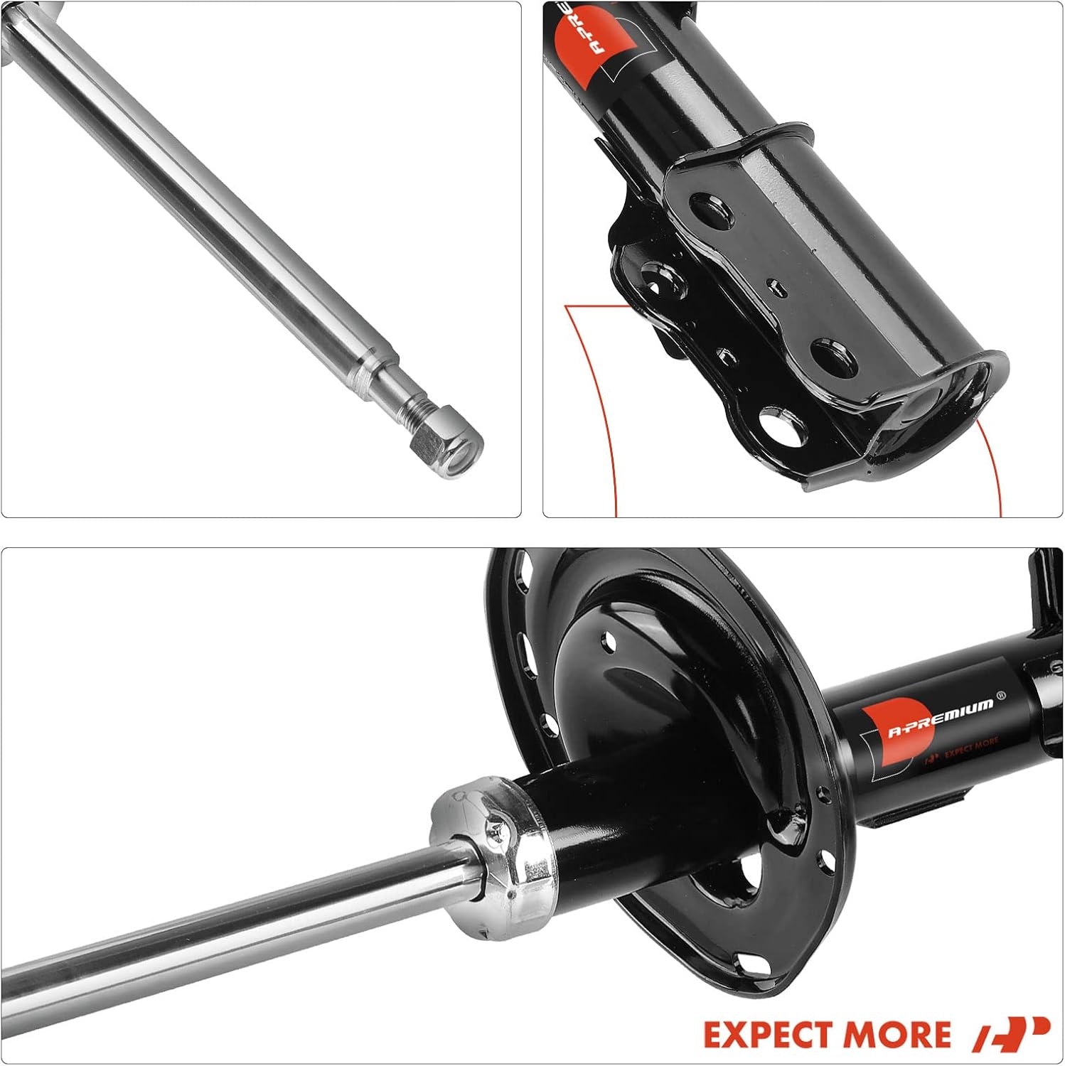 A-Premium Front Pair (2) Strut Assembly Compatible with Toyota Sienna 2007 2008 2009 2010, Driver and Passenger Side, FWD