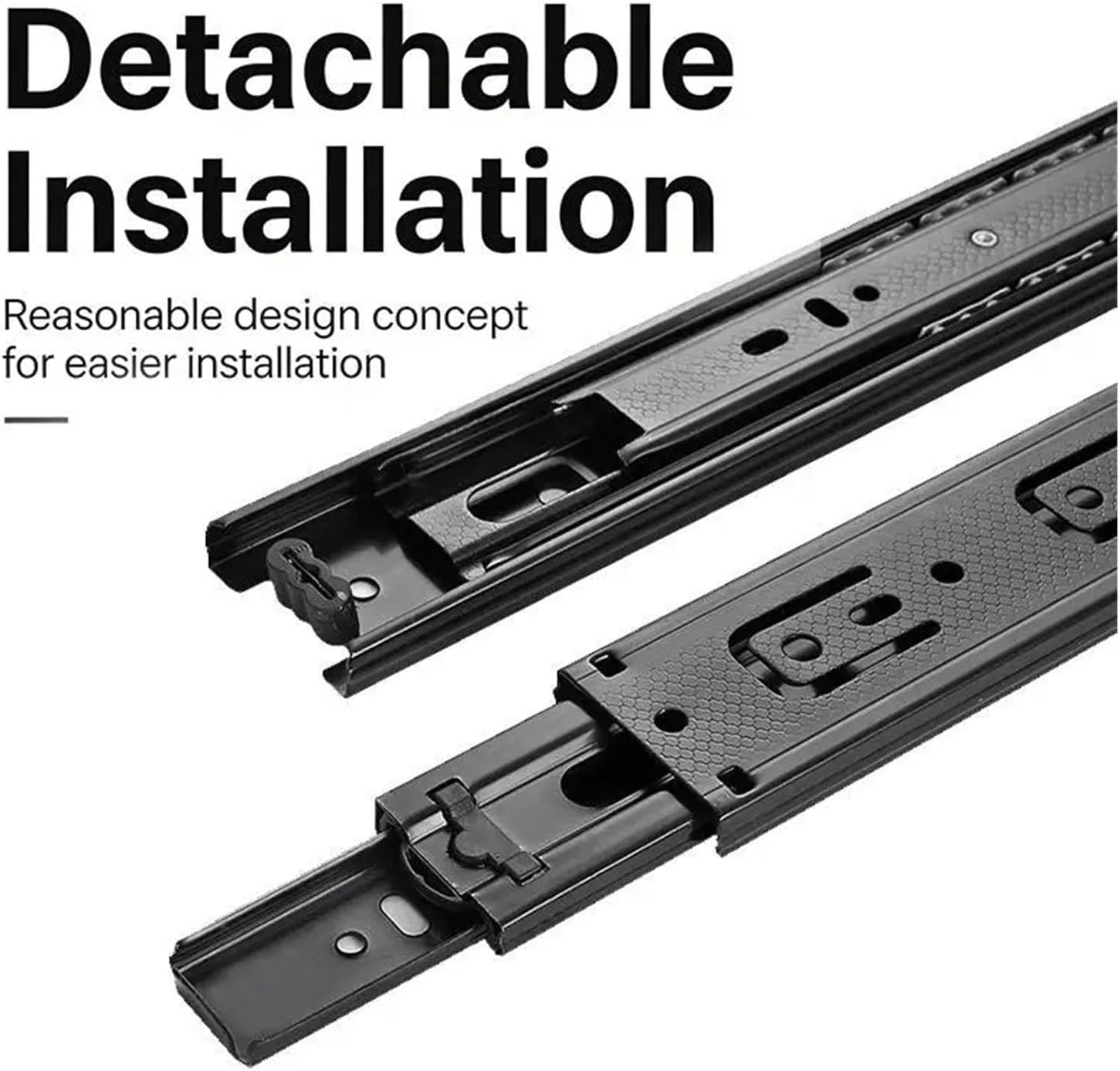 Full Extension Drawer Slides 1Pair Silent Heavy Duty Full Extension Drawer Slides for Furniture Workshop(10inch)