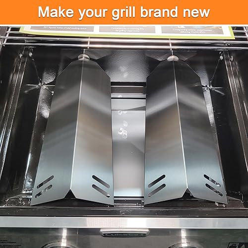 Miniatura 6 de Hisencn Placas térmicas para parrilla de gas Cuisinart GAS2256AS, piezas de repuesto para parrilla de gas Cuisinart de 2 quemadores 2256, acero