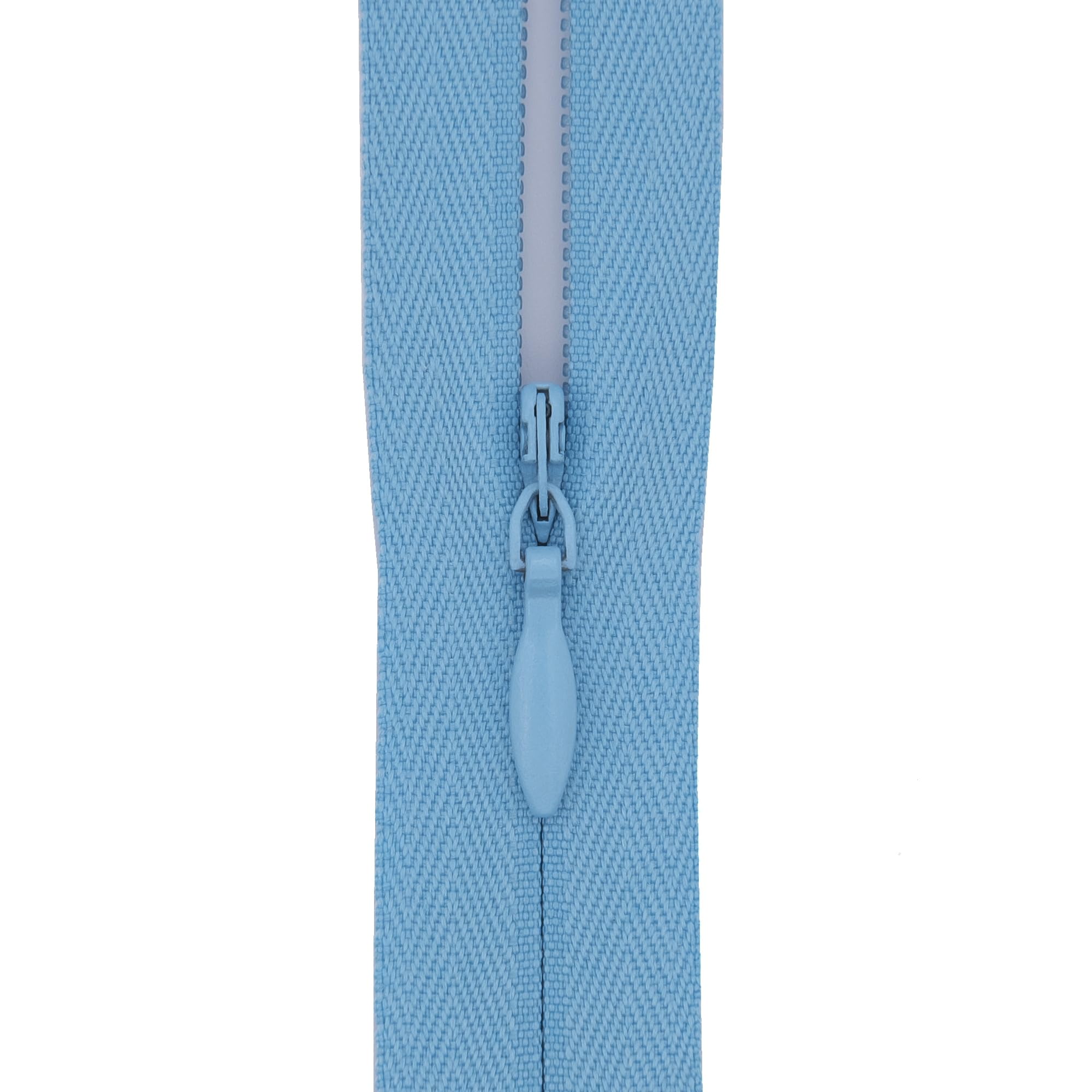 #3 Invisible Zips, 1 Pack, 9 Inch, Light Clear Sky Blue