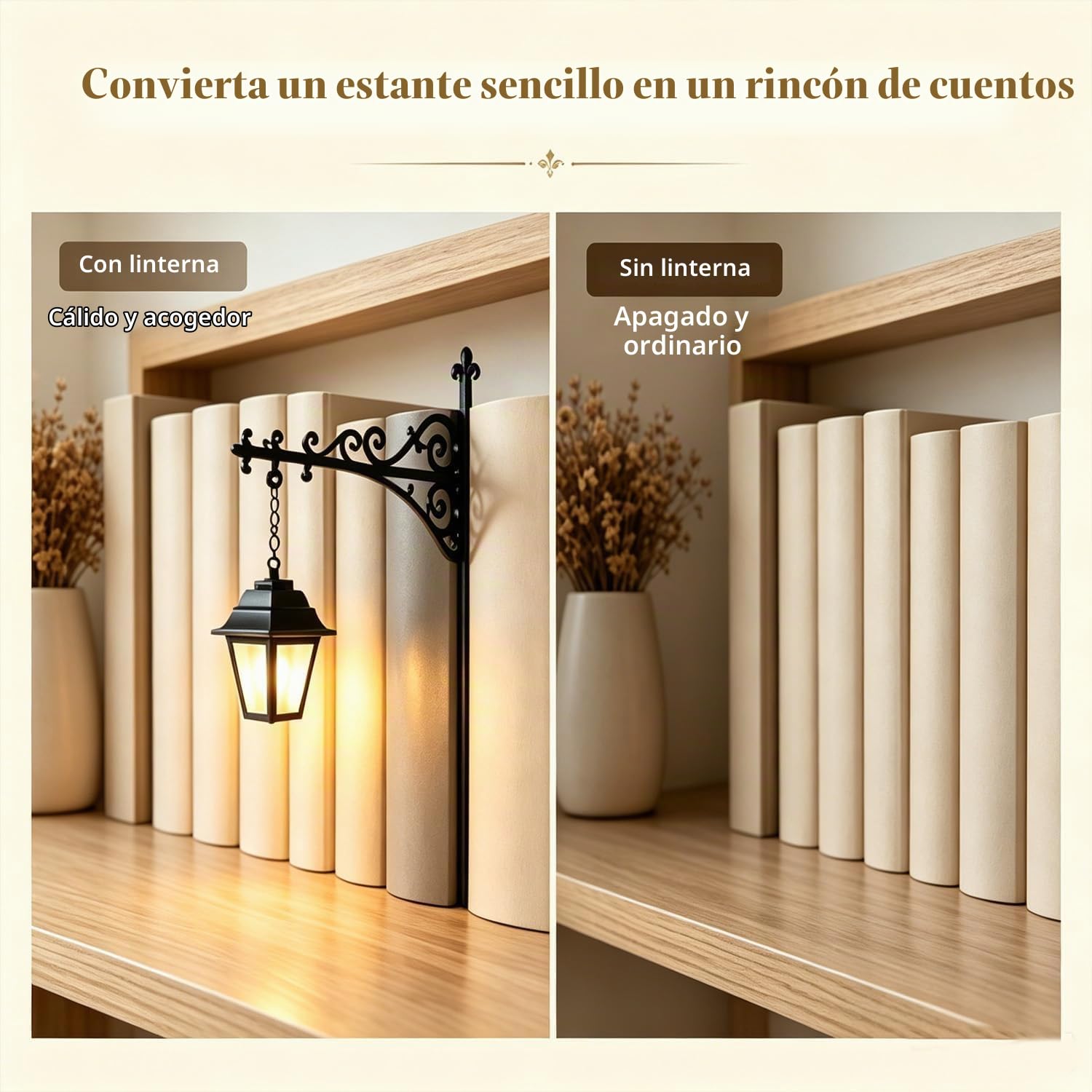 Lámpara de biblioteca - iluminación decorativa para estanterías, lámpara de esquina led antigua para leer, acento para rincón de estudio, juego de 2 luces de estantería para amantes de los libros y