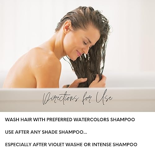 Miniatura 5 de Watercolors Champú sin sulfato que deposita el color, mantiene y mejora el color del cabello, colorantes de agua para el mantenimiento del tinte