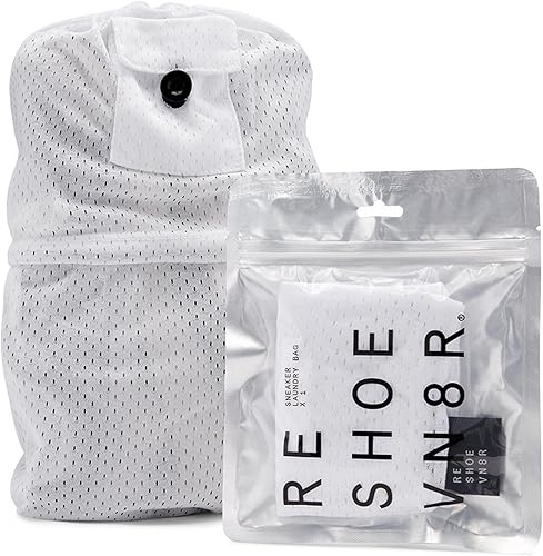 Reshoevn8r Bolsa de lavandería para zapatos deportivos para lavadora  Sistema de bloqueo de encaje doble de malla  Bolsa de limpieza de zapatos