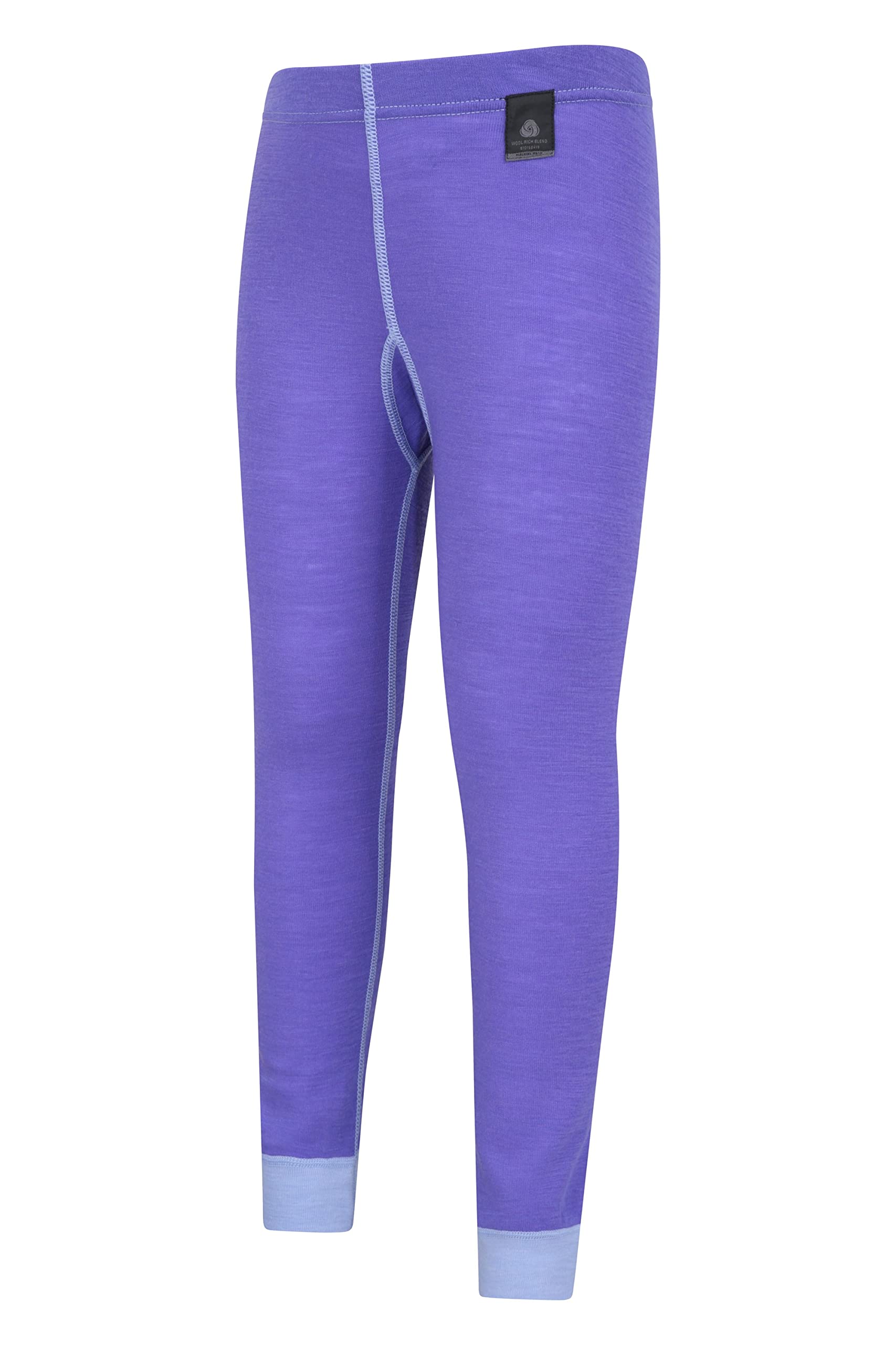 Mountain Warehouse Merino Pantaloni Termici Traspiranti da Bambina, Pantaloni Tecnici Montagna Sottotuta per Escursioni, Pantaloni Invernali Felpati Lunghi da Alpinismo Viola 9-10 Anni