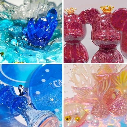 Miniatura 8 de Resina UV de color, kit de resina UV de 8 colores, resina epoxi de curado ultravioleta rápido para manualidades, fabricación de joyas, fabricación