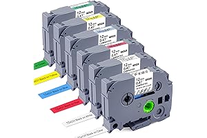 6 Pack Replacement for Brother tze-661 Label Maker Tapes