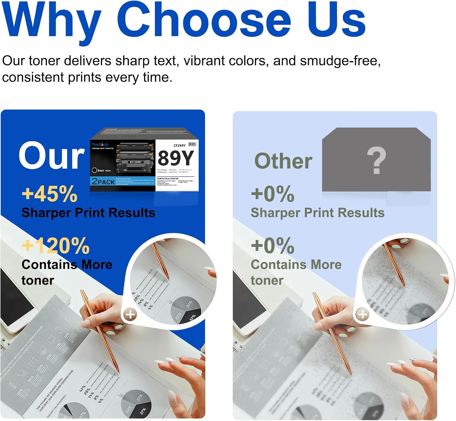 89Y CF289Y Toner Cartridge Black 2-Pack, High Yield Replacement for HP 89Y CF289Y CF289YC, Compatible with LaserJet Enterprise M507n M507dn M507x M507dng M528dn M528f M528c M528z Printer