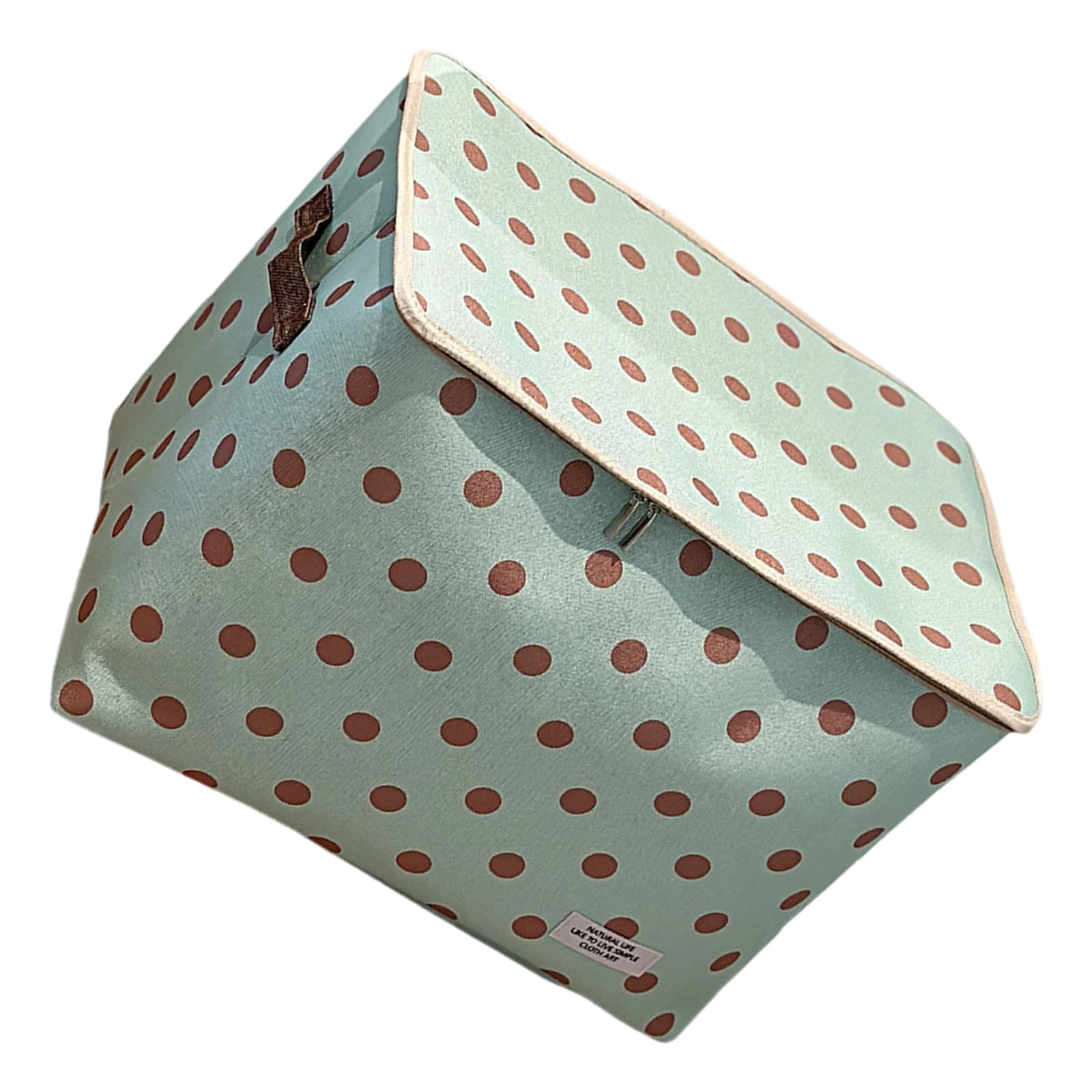 Tfaoys Bubble Green Bedroom Storage Box With Covered Zippered Lid, Foldable Fabric Organizer With Side Handles For Linens And Clothes Fabric Storage Box Zippered Closet Organizer