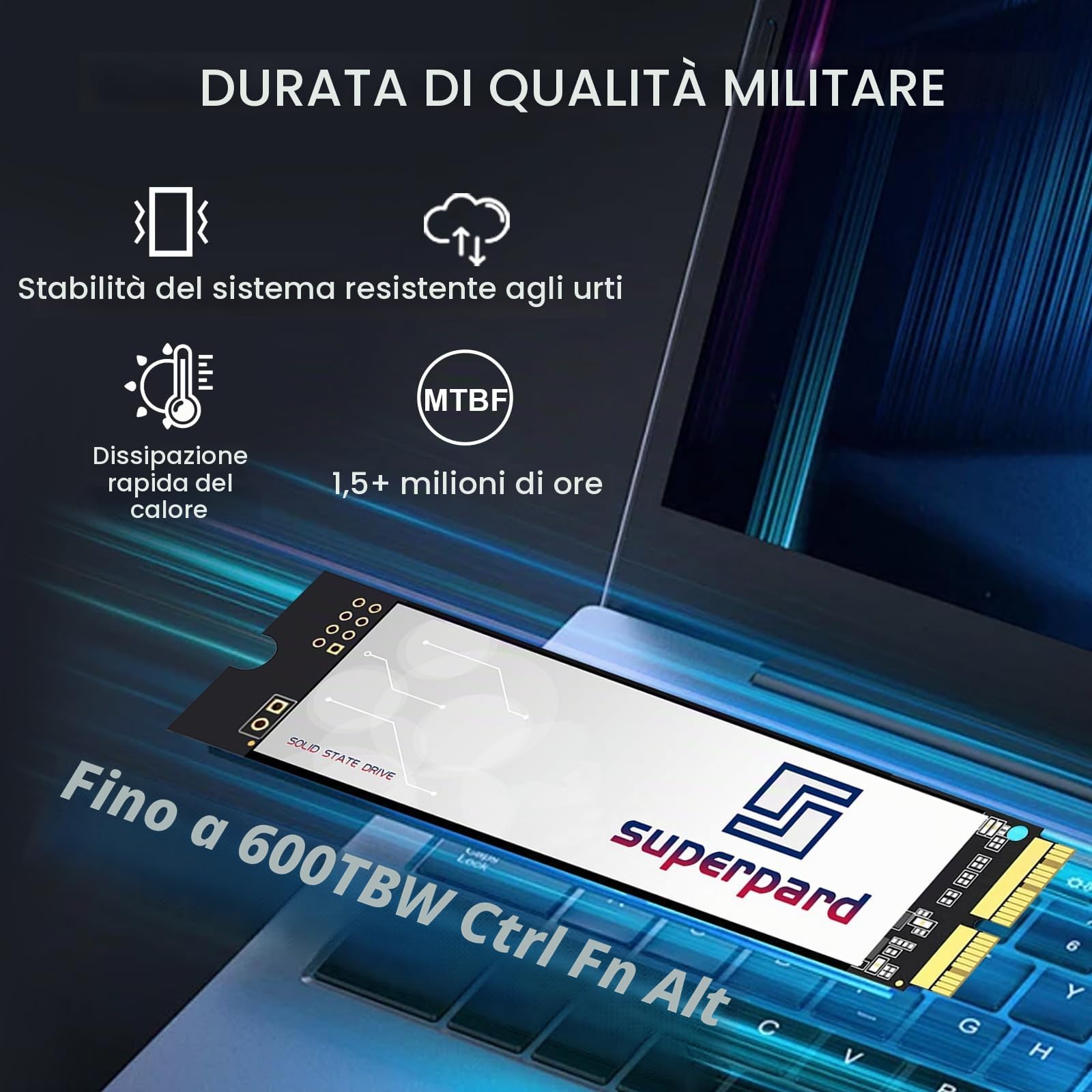 SSD 1TB M.2 NVMe Unità a Stato Solido Interno per MacBook Air A1465 A1466 (2013-2015, 2017), MacBook Pro A1398 A1502 (2013-2015), iMac (2013-2017), Mac Pro (2013),Mac Mini (2014)...