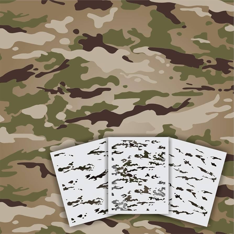 Amazon.com : Redleg Camo® OCP 11X14 3 Piece Camo Stencil Kit Scorpion W2 Army Airbrush : Arts, Crafts & Sewing