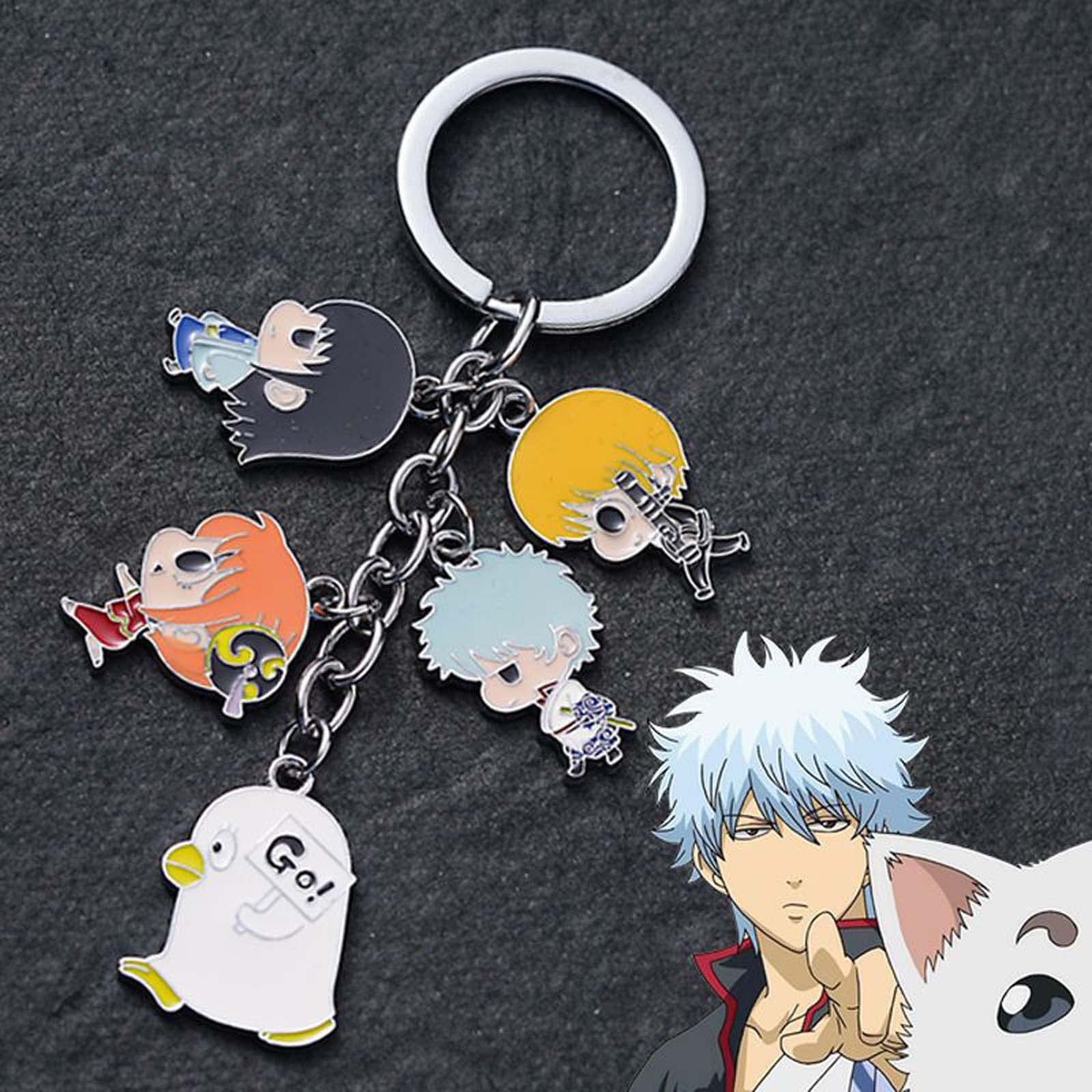 Amazon.co.jp: LAOMI 銀魂 キーホルダー 坂田銀時 神楽 土方十四郎