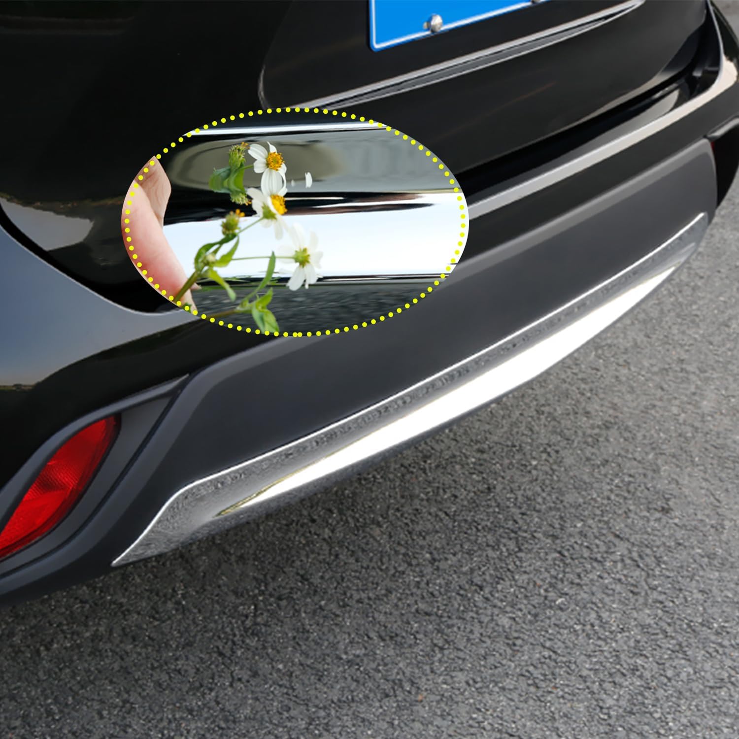 Silver Rear Bumper Trunk Protector Guard Cover Trim Fit for Toyota Highlander 2020 2021 2022 2023 ABS Exterior Car Accessories