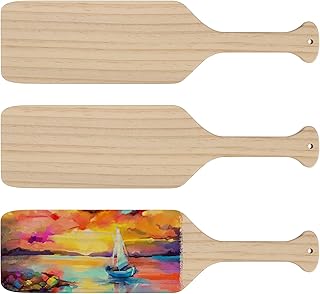 KEILEOHO 3 Pack 15 Inch Unfinished Solid Pine Wood Paddles, Greek Fraternity Paddle, Wooden Sorority Paddle, Blank Wood Paddles Board for Arts DIY Crafts, Home Office Decorations