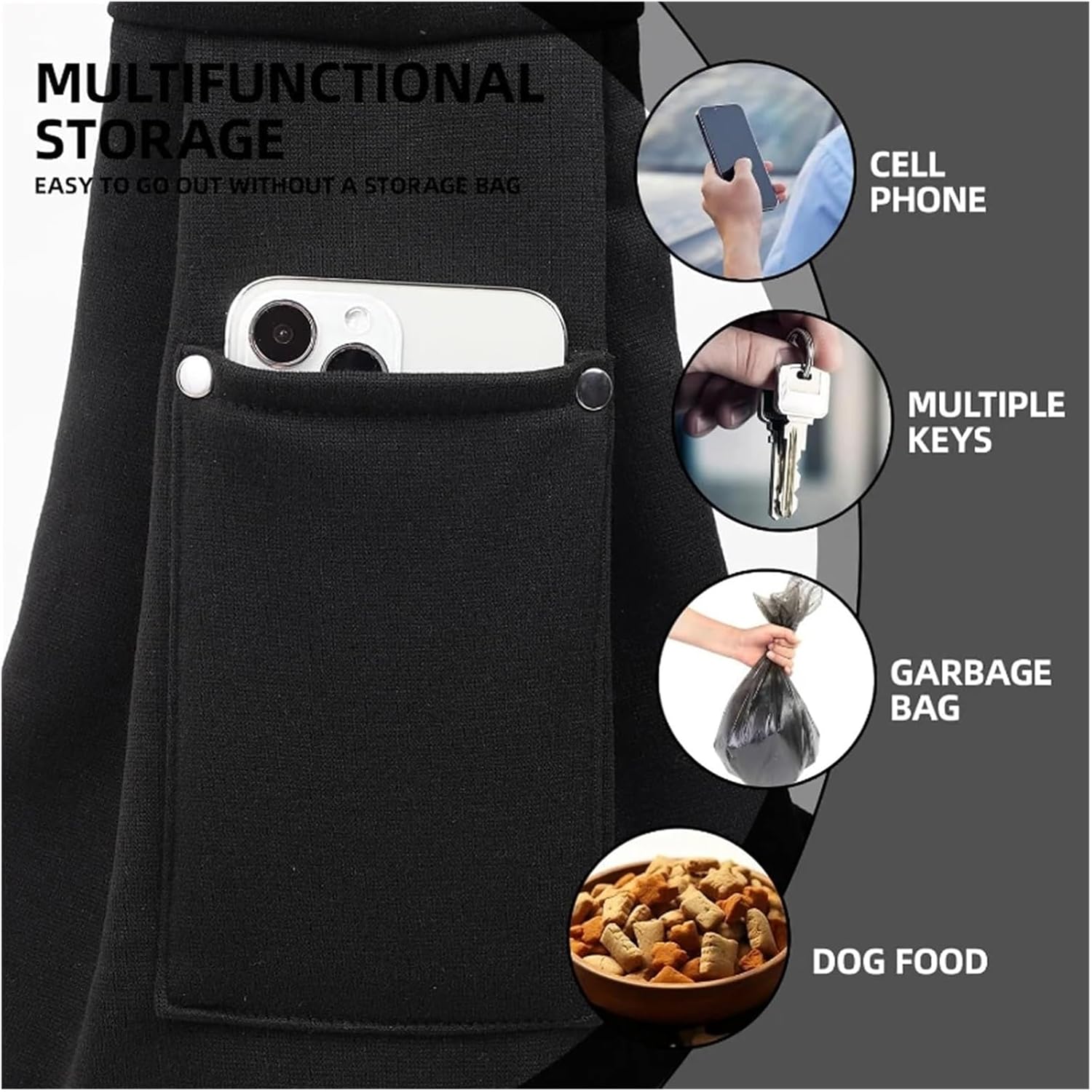 Compatible for Dog Carrier Sling Reversible Purse with Storage Pocket handfree Harness General Pets Product Accessory Dogs Supplies Accessories(Blue)