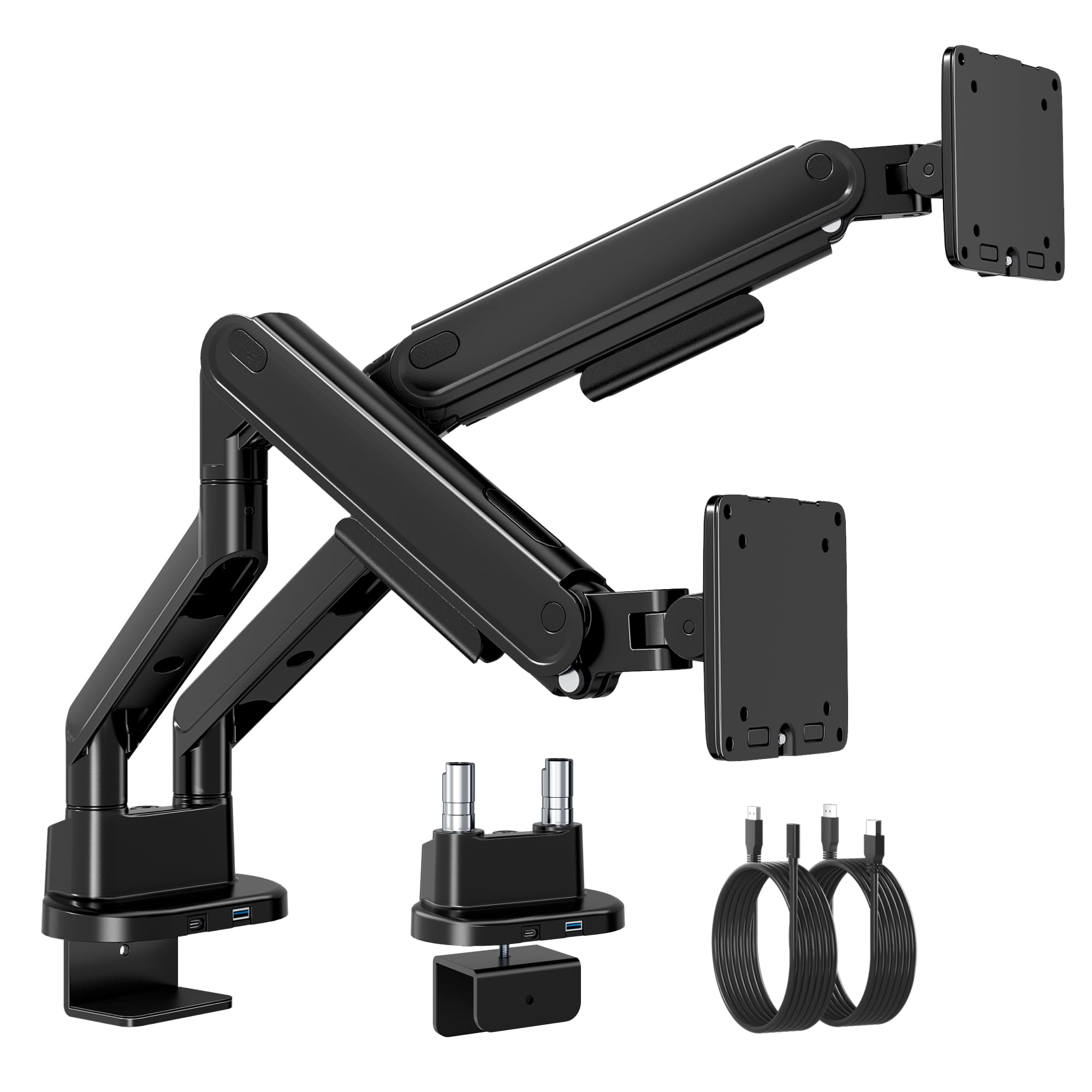Support double moniteur anti-douleurs cervicales bras mécanique robuste réglable monTEK - 8