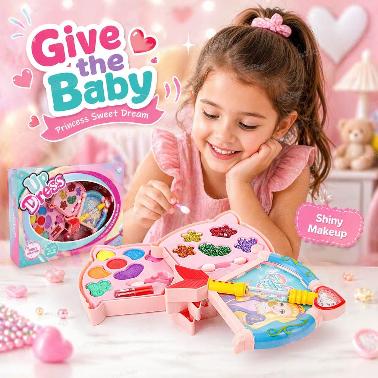 Zest 4 Toyz Makeup Kit Set for Kid | Washable Non Toxic Kids Makeup Kit for Girls Real Set | Pretend Play | Birthday Gifts Toys for Girls Age 4 5 6 7 8 Year Old 2