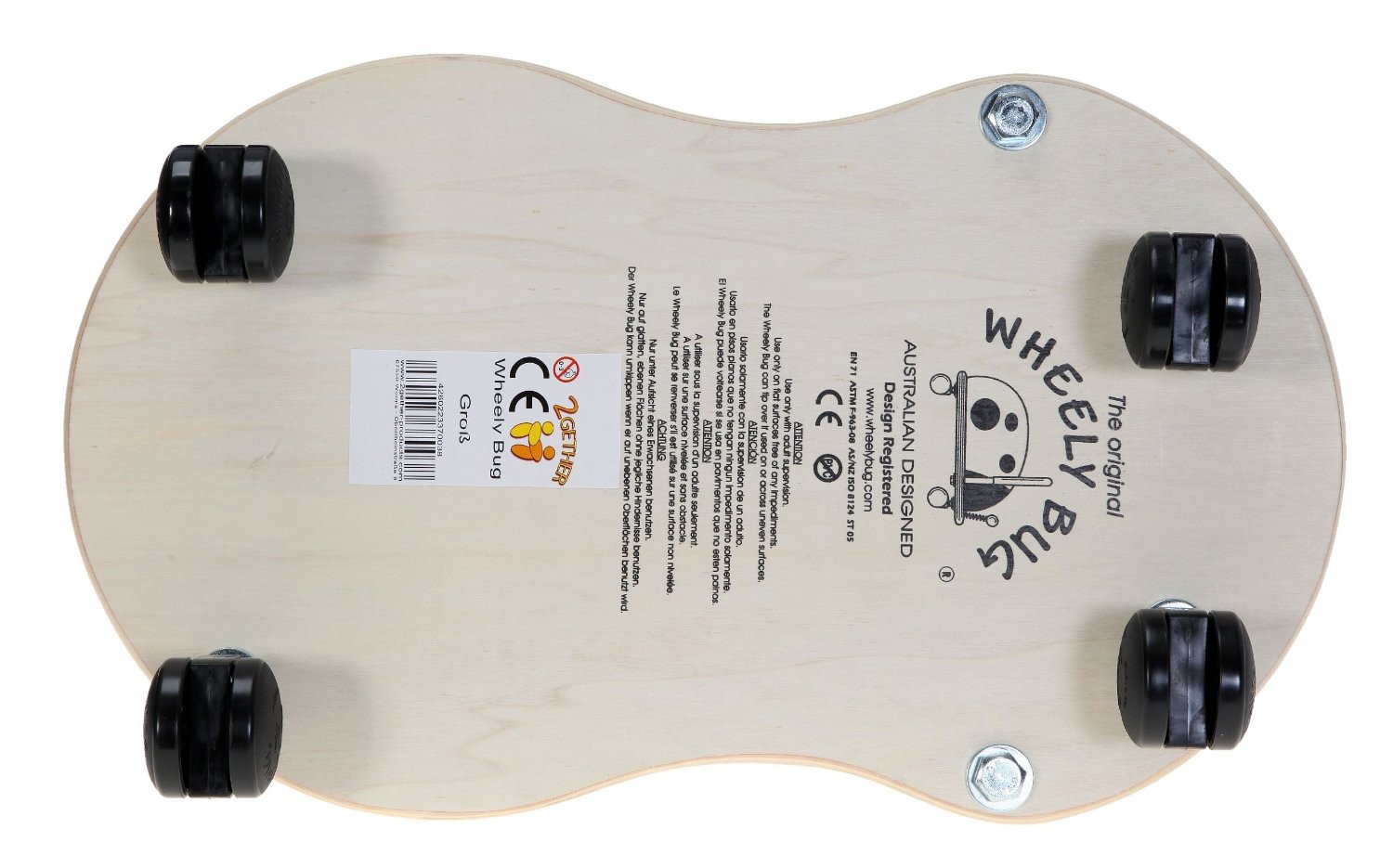 „Wheely Bug“ Rollwagen aus Holz, Tiermotiv, mit Handgriffen, unterschiedliche Größen und Ausführungen