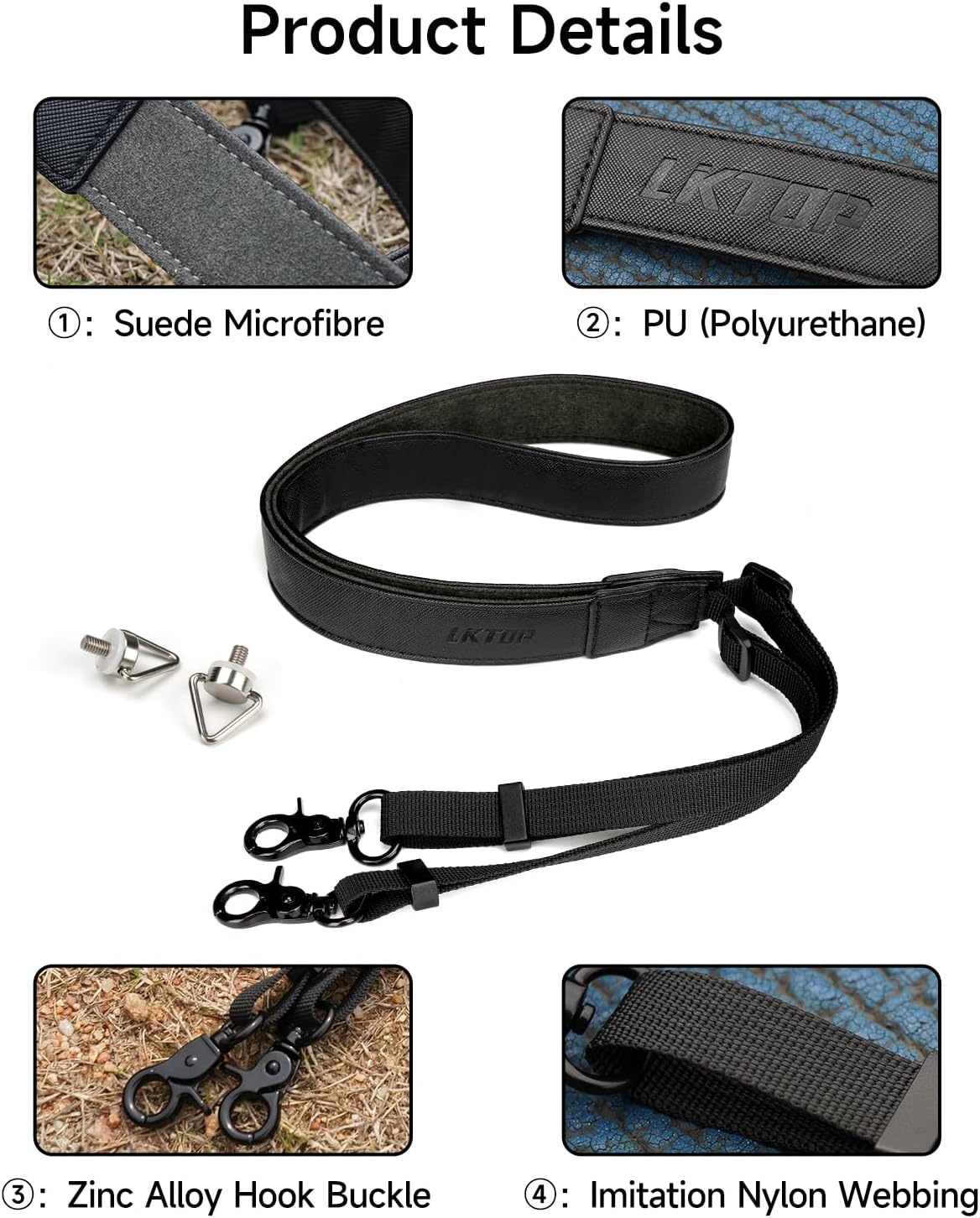 Lanyard Neck Strap for DJI RC/RC 2/RC Pro/Plus/Smart Controller Accessories, Mini 5 Pro Adjustable PU Leather Lanyard for DJI Mini 5 Pro/4/3, Air 3, Air 2S, Mavic 3, Flip, Neo Series Drone (50-63'')