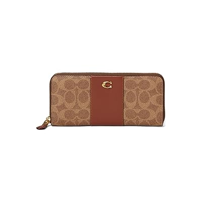 COACH Essential Slim Accordion Zip Wallet in Signature Canvas Wallet Women