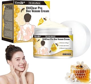 Timilk VitiClear Pro Bee Venom Cream, Professional Vitiligo Cream, Natural Body Cream, Reduce White Spots and Improve Skin Pigmentation,Natural Ingredients Suitable for All Skin Types (1 Bottle)