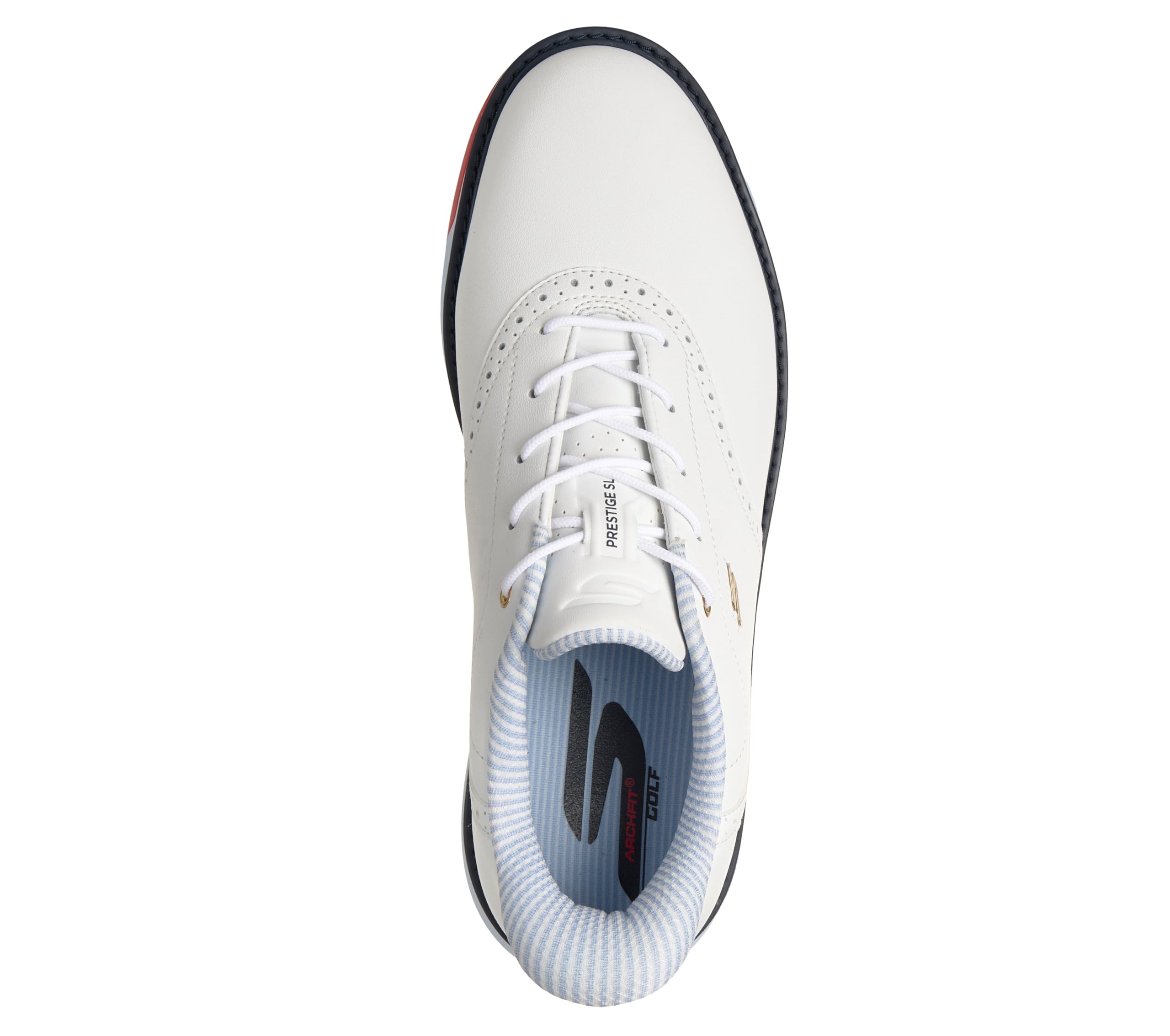 Skechers Herren Go Golf Prestige Sl Waterproof Spiked Golf Shoes Slip-InTurnschuhe, White/Navy/Red Spikeless, 42.5 EU – Ansicht 4