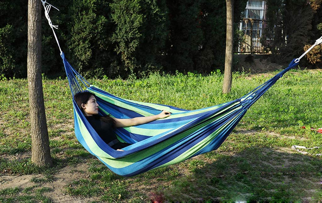 Skyzone Hammock Hanging Chair Swing Indoor/Outdoor Garden Hammock for Adults Kids Camping Swing Chair Thick Canvas Bed Hammocks 2