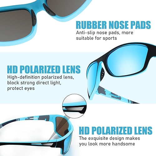 Miniatura 146 de TOODOO 4 Pairs Men Polarized Sunglasses with UV Protection Driving Glasses Sports for Sport Outdoor Activities