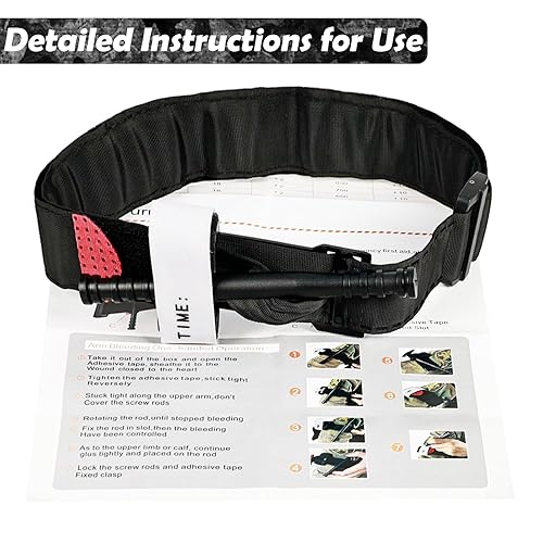 Miniatura 3 de Torniquetes, Emergencia Al Aire Libre Torniquete De Primeros Auxilios Táctica Salvavidas Control De Hemorragia, Operación Con Una Manos De Vendaje