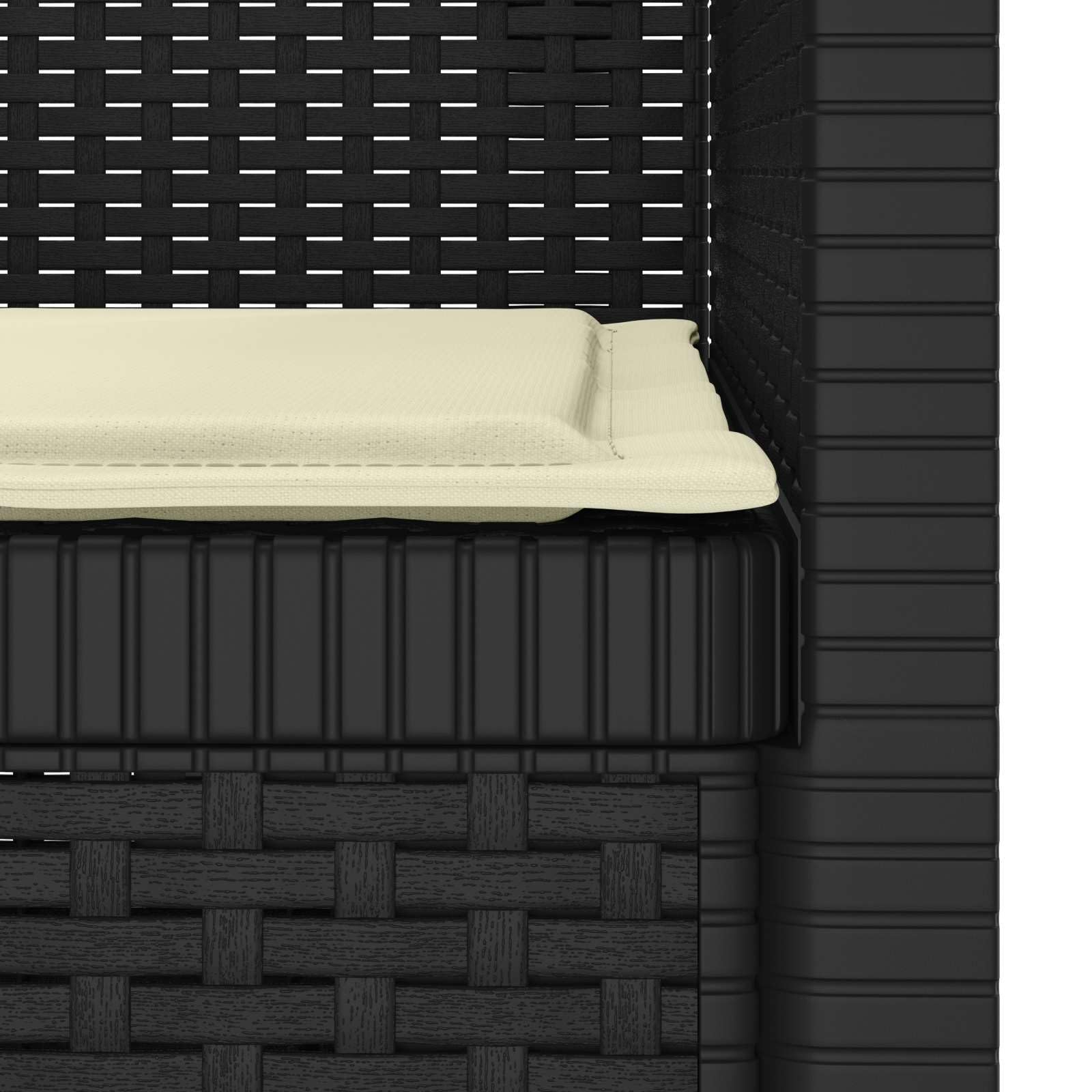 Sessel, 1-Sitzer, Rattan-Look, Polypropylen, Anthrazit | Langlebige Struktur, Kissen inklusive, für Garten, Balkon, Veranda, Montage erforderlich