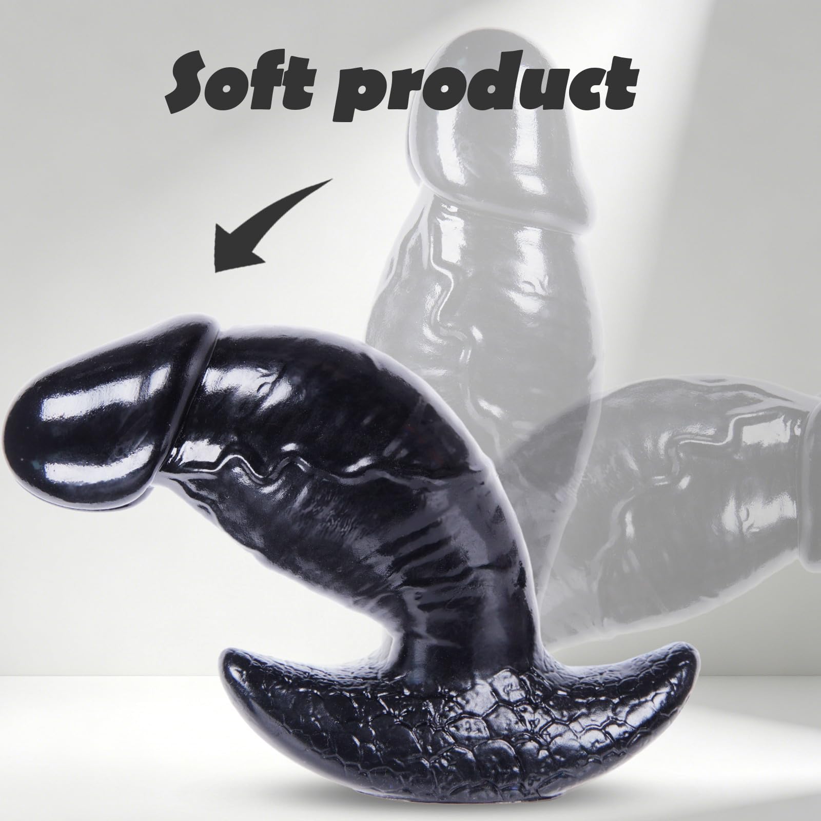 Fallo XXL Gigante Realistico Nero Anale 20,3 cm in Silicone Butt Plug con Base T, Dildo Gigante 6,1 cm Diametro Largo Plug Anale Prostata, Anale Prostata Avanzato Sex Toys per Donna Uomo