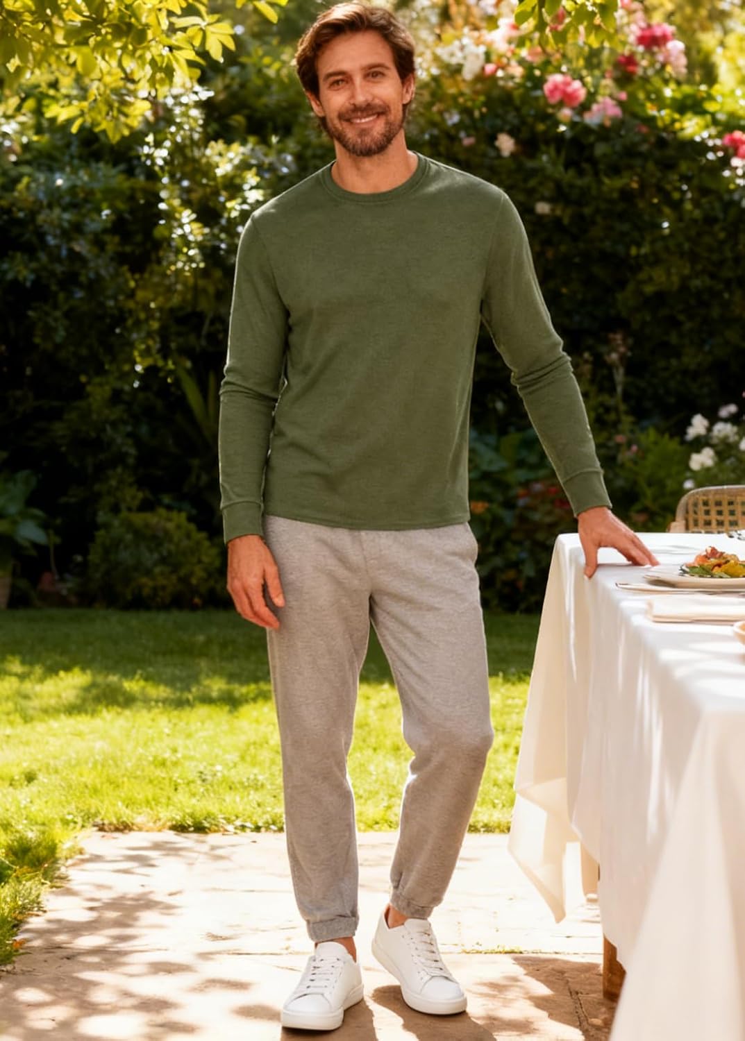 Derminpro Men's Henley Cotton Casual Short/Long Sleeve Lightweight Button T-Shirts - Image 4